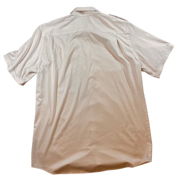 A Cut Above Men's Short Sleeve Pilot Shirt - White - Tapered Fit - Brooks SZ 18 - Picture 5 of 9